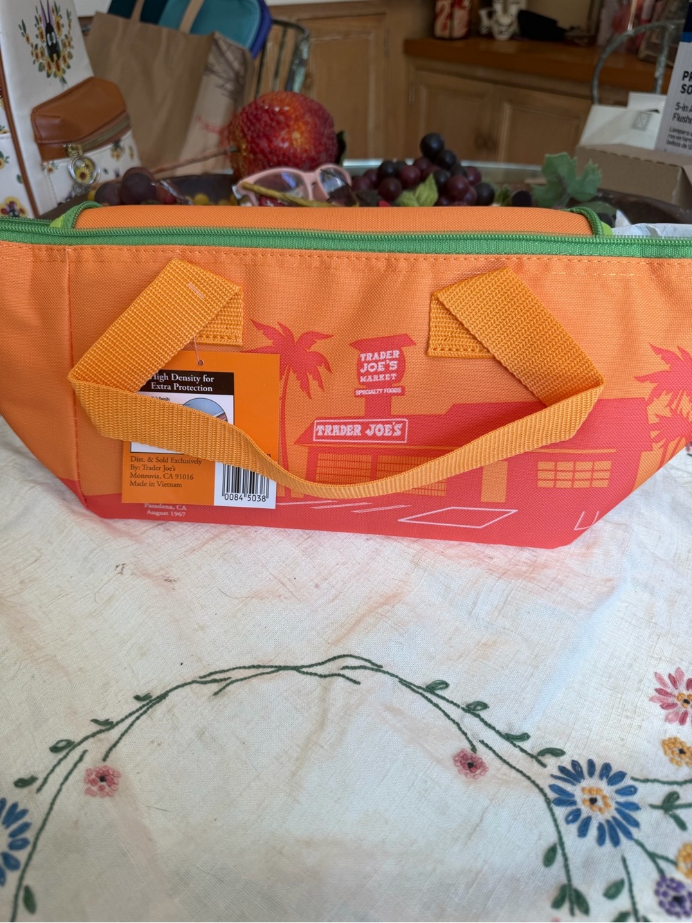 Trader Joe's MINI Insulated Tote Lunch Bag IN Tropical Orange 2026 NWT